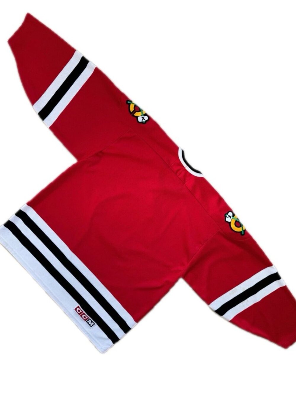 CCM Chicago Blackhawks Red Hockey Jersey L Made in Canada - Picture 4 of 10